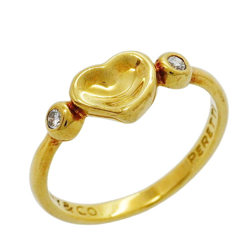 Tiffany & Co. Full Heart Ring, 2PD (2 Diamonds), 18K Yellow Gold, Size 8.5, W...